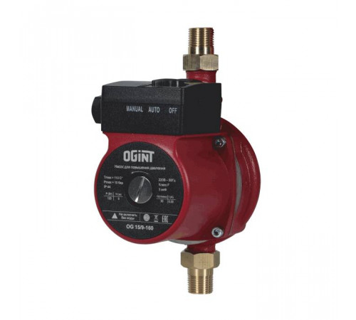 Повышающий насос OG 15/9-160 PN10 1х220В/50 Гц Ogint для надежного водоснабжения и повышения давления воды в системе.
