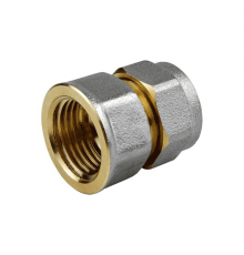 Муфта МП латунь никель обжим Дн 16х1/2" ВР ГОСТ 32415-2013 7002 Aquasfera 7002-01