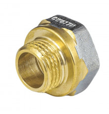 Переход латунь никель реборда Ду 15х10 (1/2"х3/8") ВР/НР 9021 ГОСТ 32585-2013 Aquasfera 9021-10