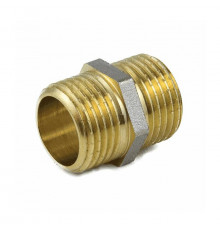 Ниппель латунь никель Ду 32 (1 1/4") НР 9022 ГОСТ 32585-2013 Aquasfera 9022-04